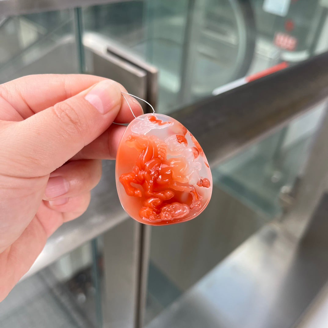 An Exquisite Agate Horse Pattern Pendant - 5