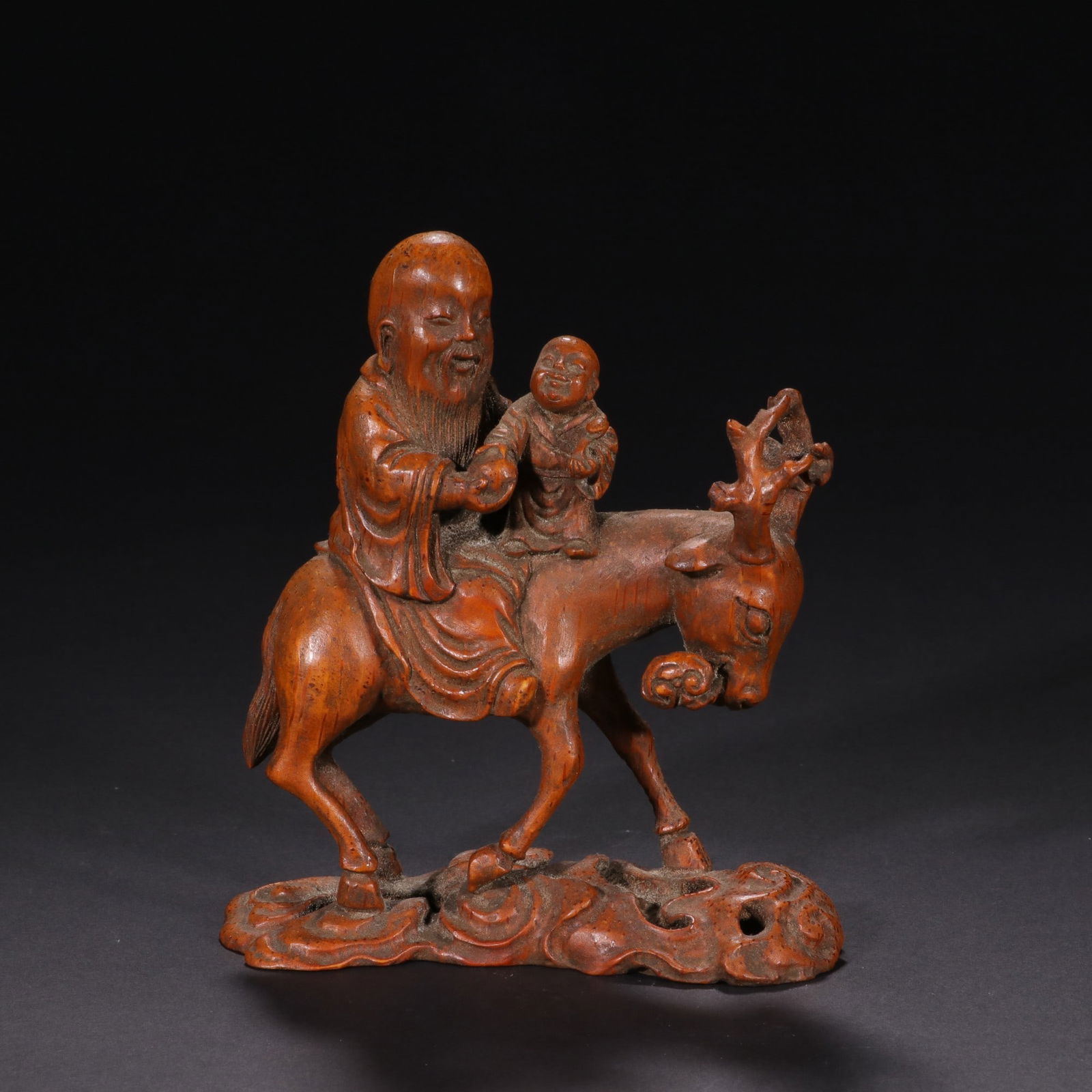 A Exquisite Bamboo Carving Figures Ornament: A Exquisite Bamboo Carving Figures Ornament,Qing Dynasty, China,Size:10.5cmx9cm ??????,????