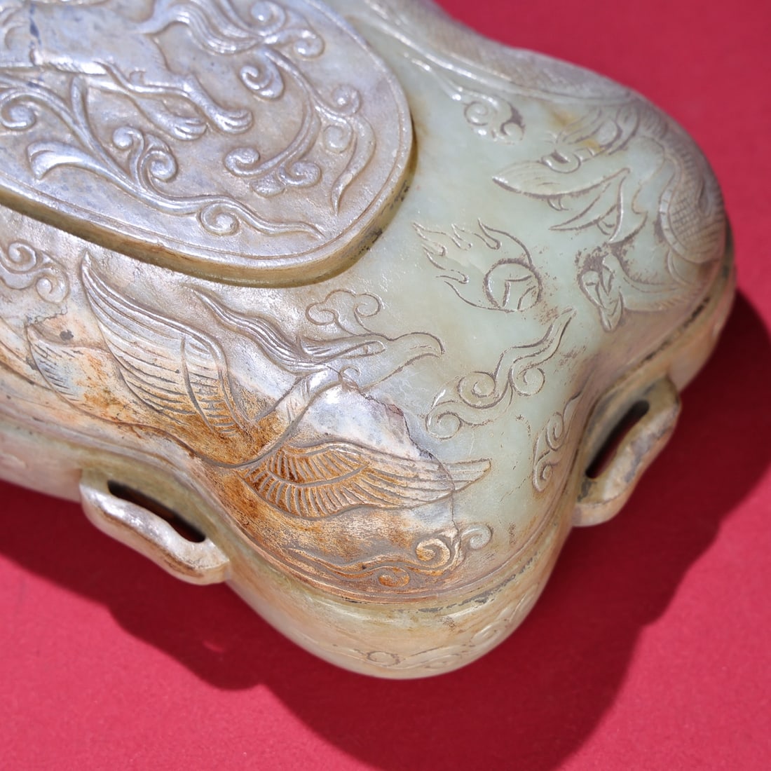 A Exquisite Hetian Jade Tiger Pattern Rouge Box - 4