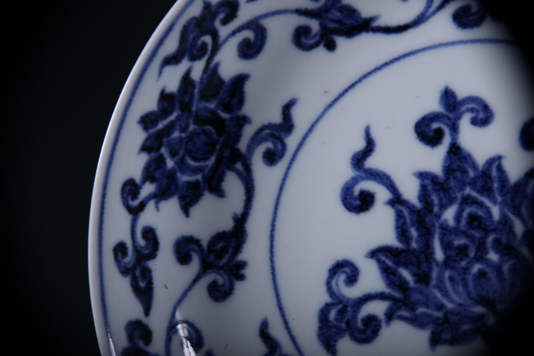 Blue and White Lotus Pattern Plate - 2