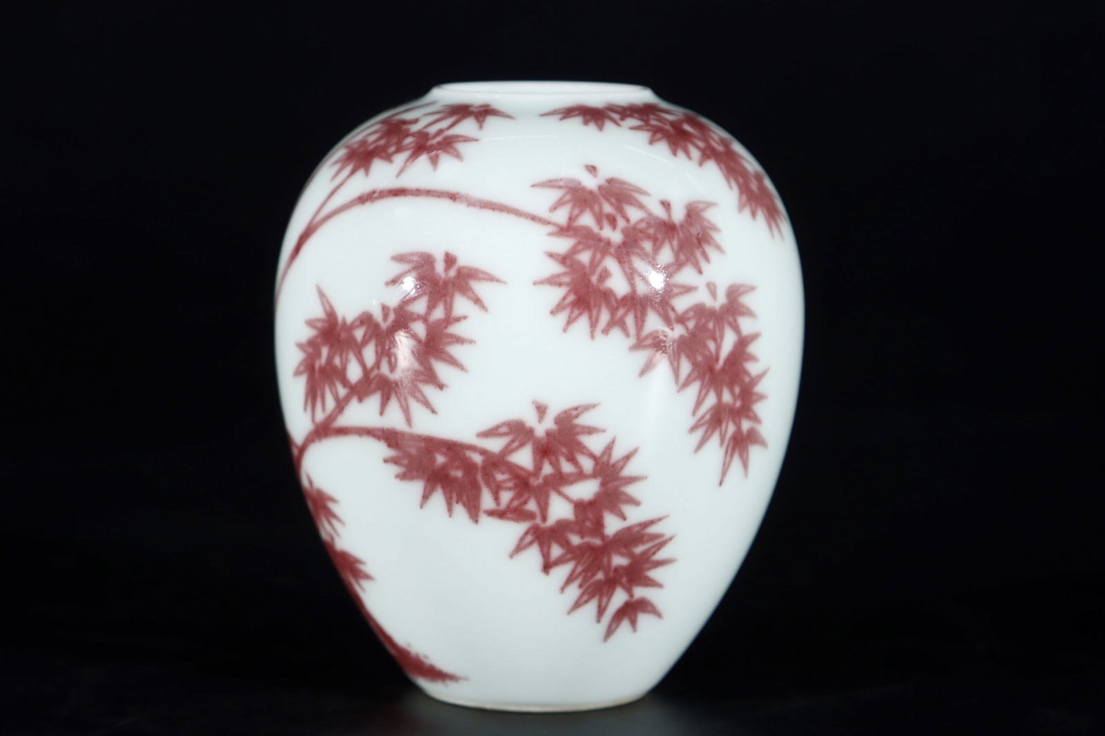 A Exquisite Underglaze-Red Bamboo Pattern Brush Washer - 5