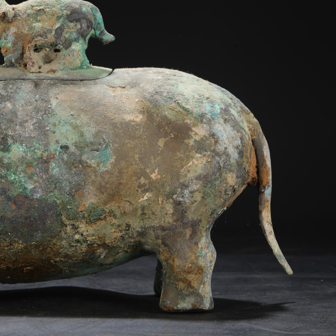 A Exquisite Bronze Auspicious Beast Vase - 4