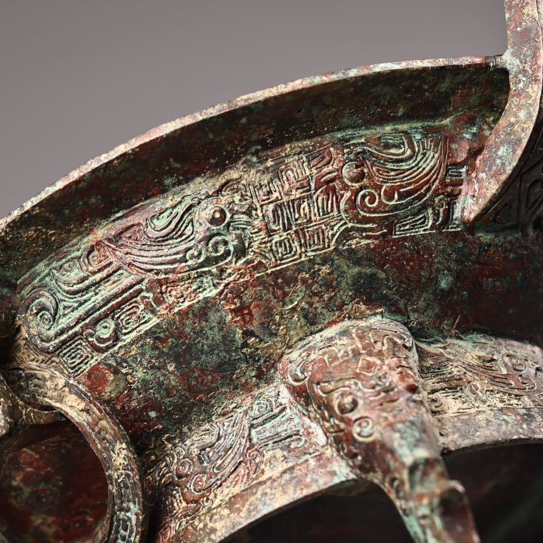 A Exquisite Bronze Beast-Face Pattern Pot - 10