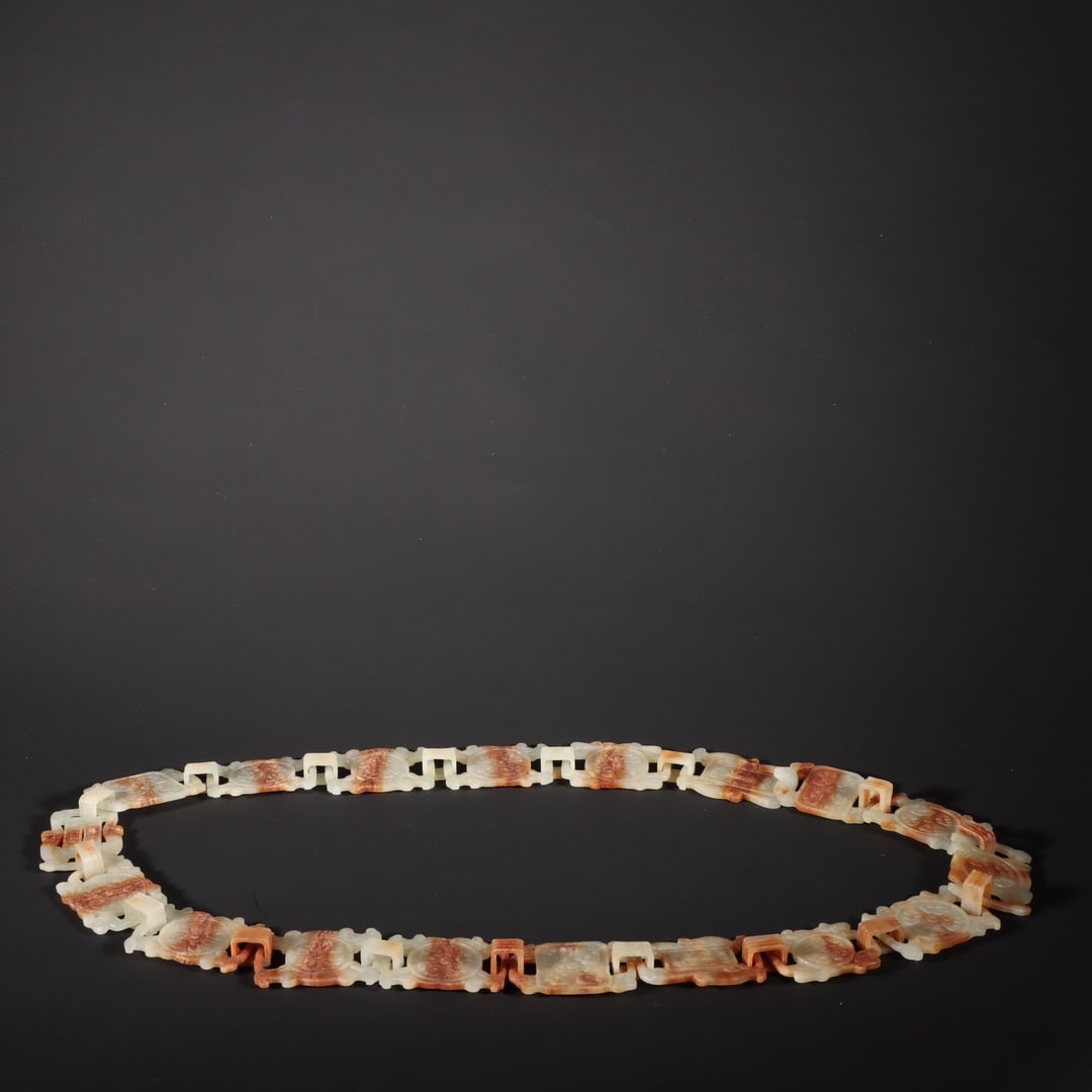 A Exquisite Hetian Jade Belt: A Exquisite Hetian Jade Belt,Han Dynasty,China,Size:118cmx4.5cm,Weight:451g ?????,????