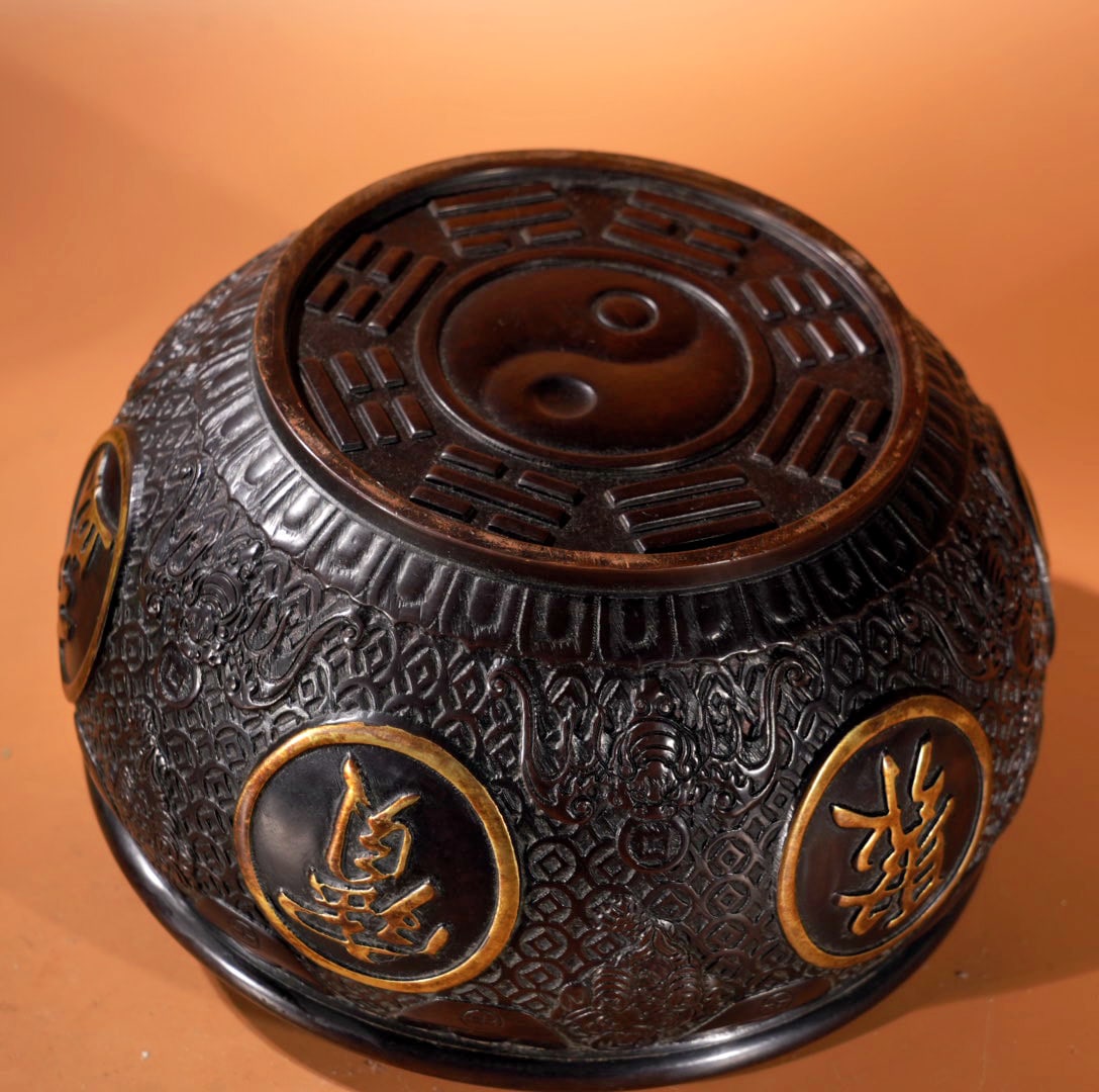 A Exquisite Gilt Bronze Basin - 8