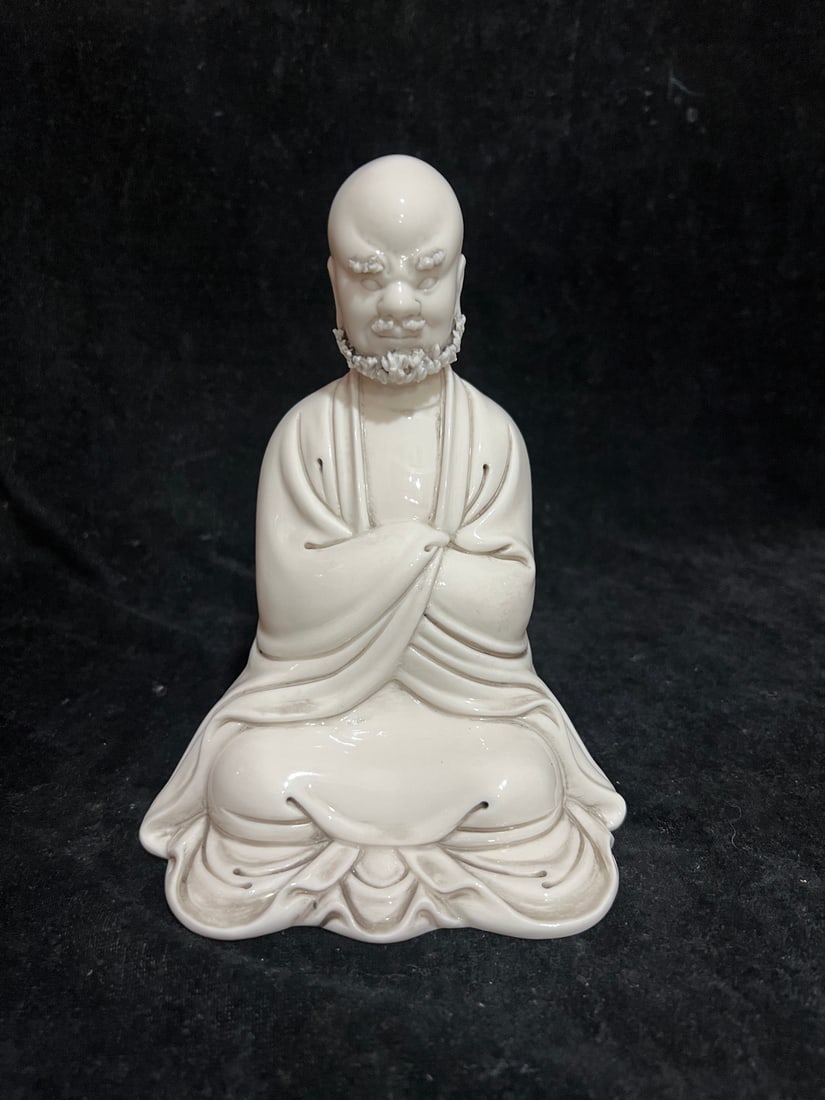 A Exquisite Blan De Chine Arhat Ornament: A Exquisite Blan De Chine Arhat Ornament,Ming Dynasty, China,With Mark,Size:20.5cm ???????,????,??