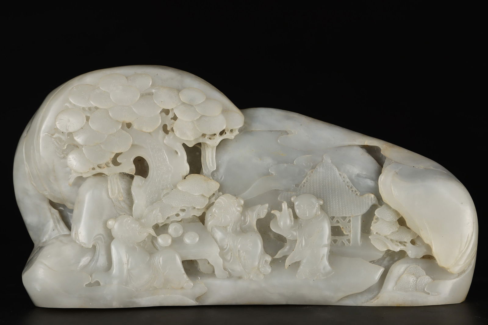 Hetian Jade Human Story Pattern Ornament: Hetian Jade Human Story Pattern Ornament,Qing Dynasty, China,Size:31cmx16cm,Weight:4177g ??????????,????