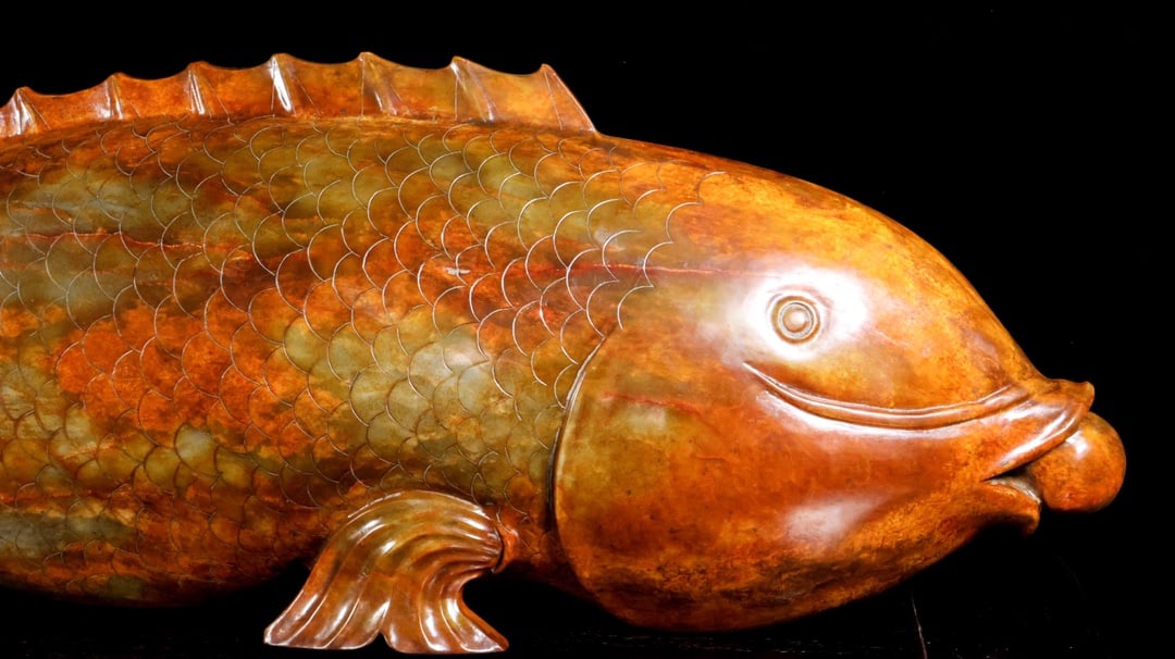 A Rare Hetian Jade Fish - 3