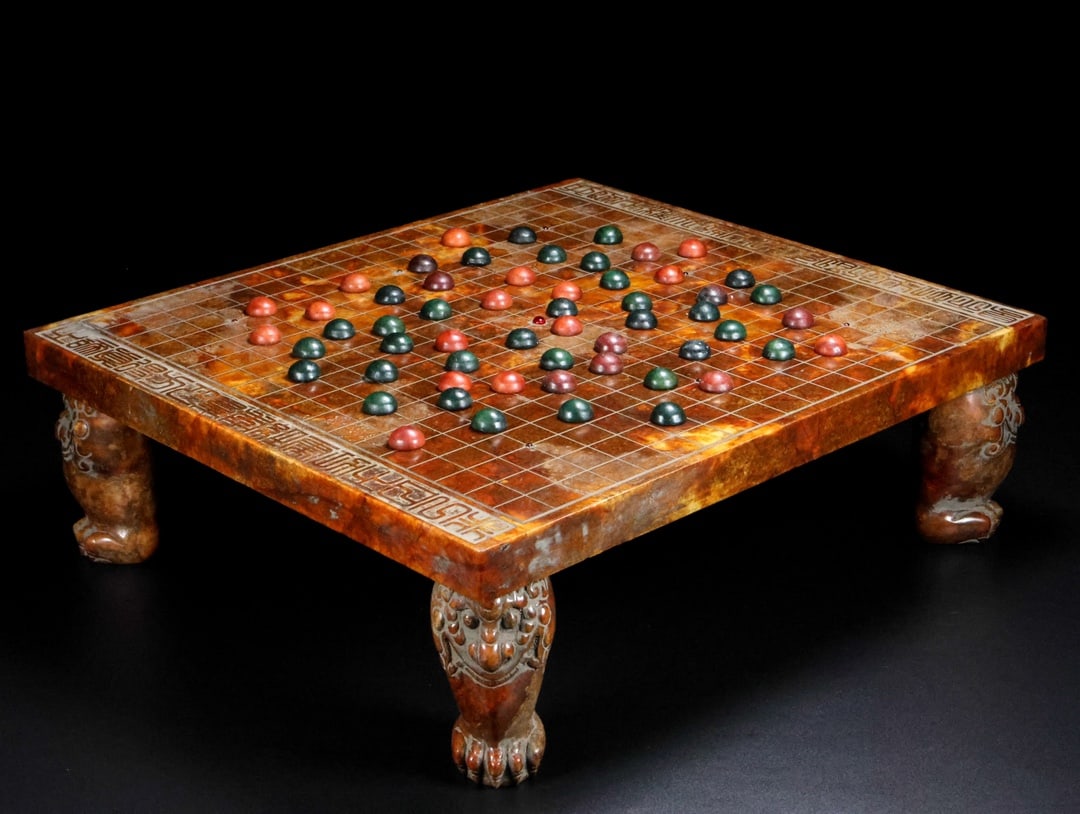 A Rare Hetian Jade Go Set - 3