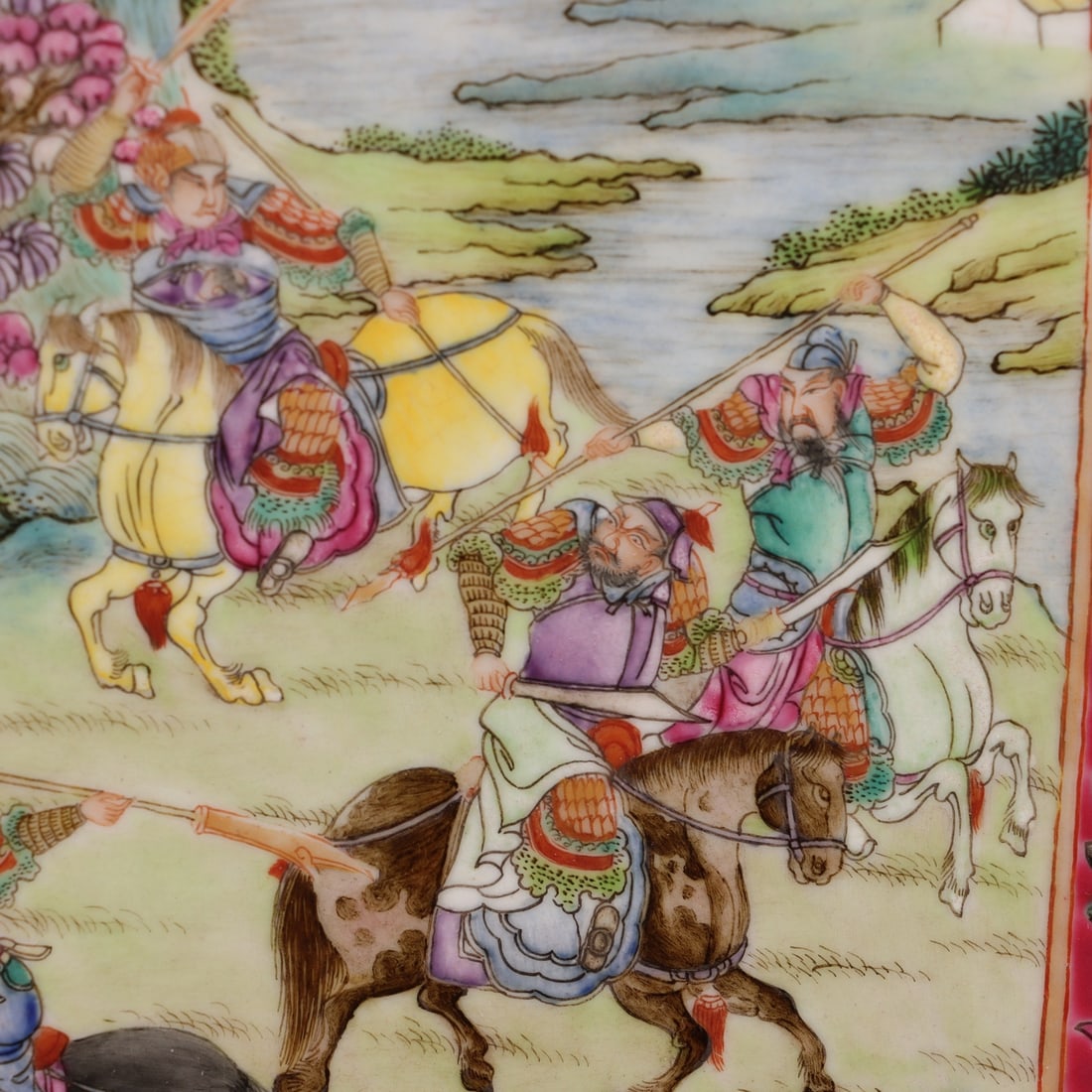 A Exquisite Ruby Red Ground Famille-Rose Figures Pattern Vase - 4