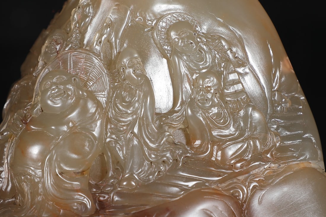 A Exquisite Shoushan Stone Buddha statue Pattern Ornament - 8