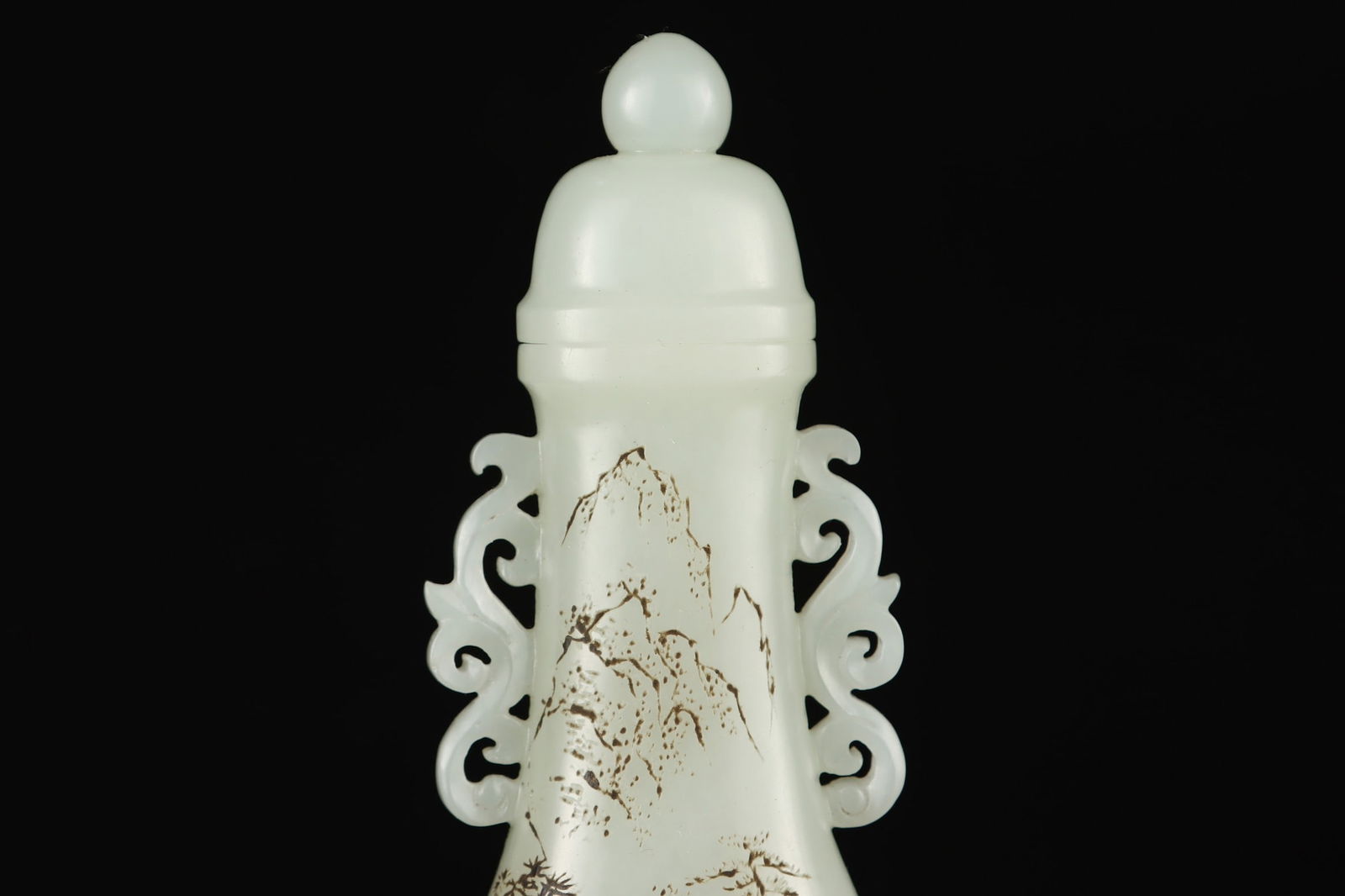 Hetian Jade Landscape Pattern Vase - 4
