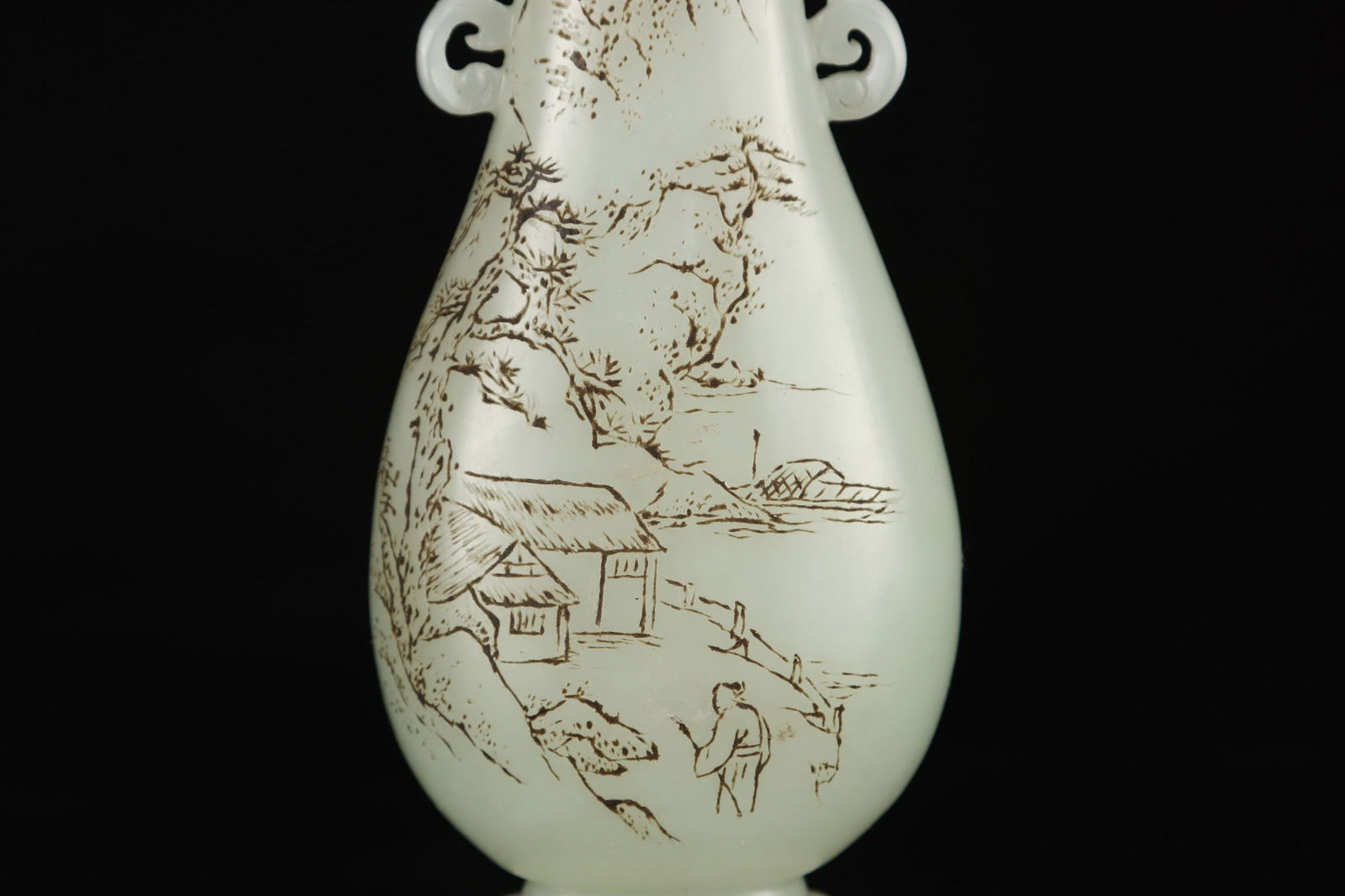 Hetian Jade Landscape Pattern Vase - 5