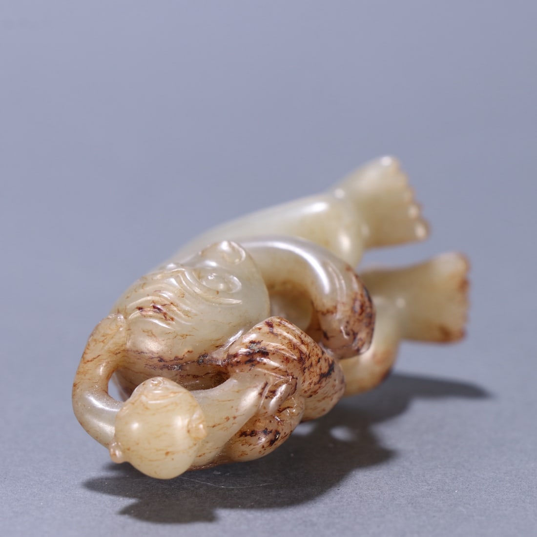 A Exquisite Hotan Jade Monkey Ornament - 9