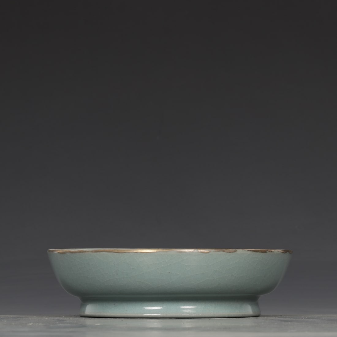 A Exquisite Ru Yao Sky Blue Glazed Beast Pattern Plate: A Exquisite Ru Yao Sky Blue Glazed Beast Pattern Plate,Song Dynasty, China,With Mark,Size:4cmx14.7cm ??????????,????,??