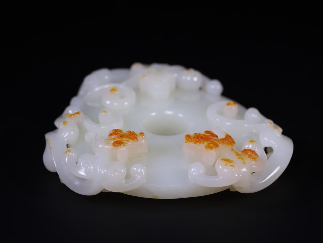 A Exquisite Hotan Jade Dragon Pattern Jade Bi - 8