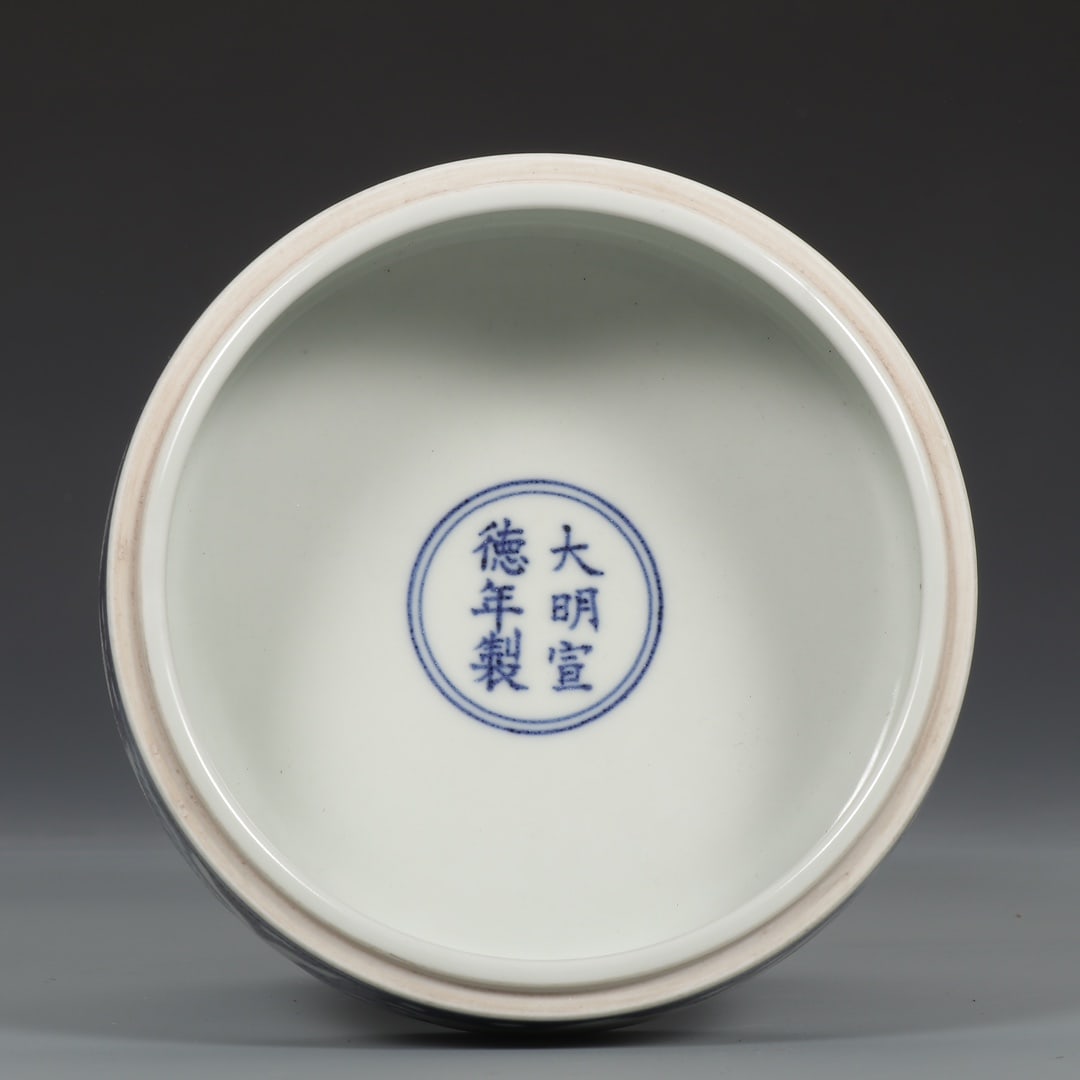 A Exquisite Blue and White Fish and Algae Pattern Jar - 7