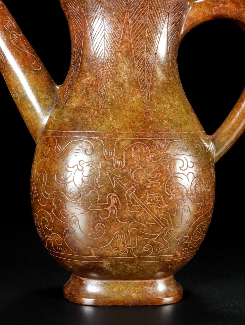 A Rare Hetian Jade Wine Pot - 5
