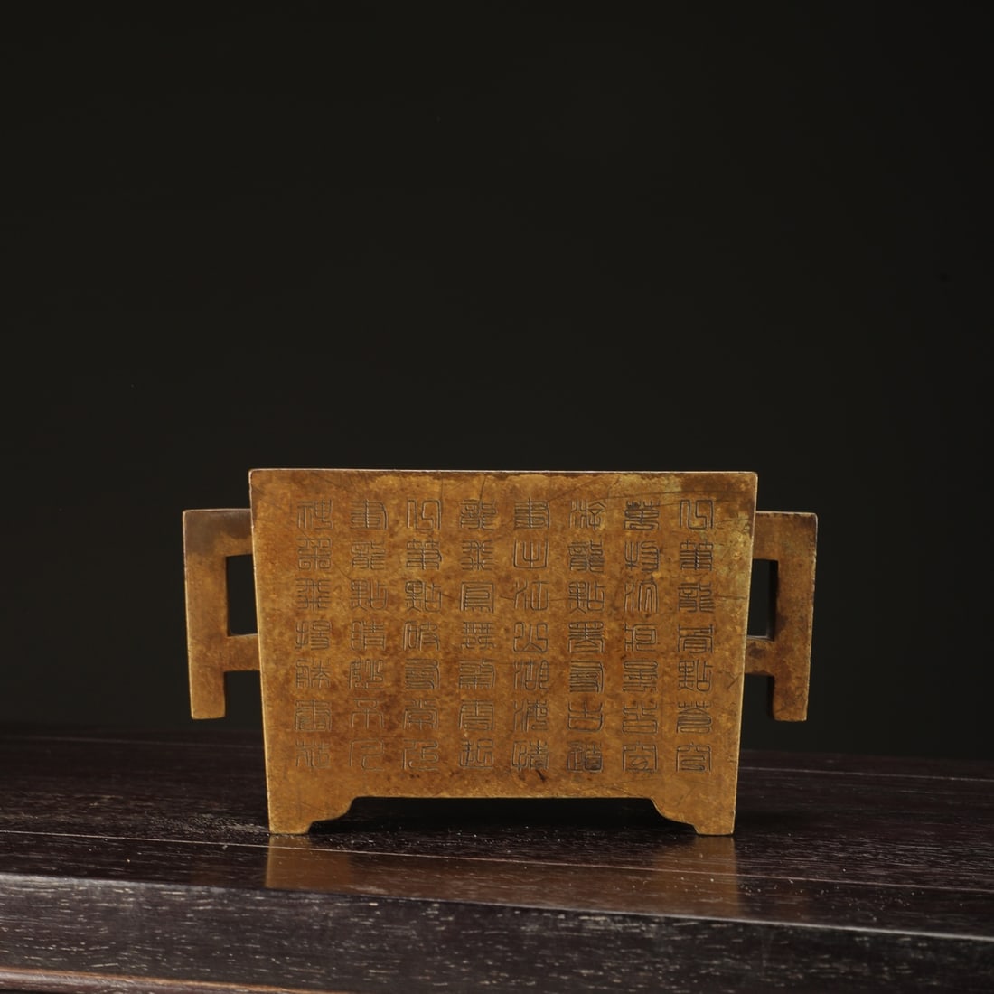 A Exquisite Coppery Figures Pattern Double-Ears Censer - 4