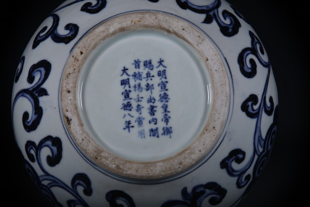 Blue and White Flower Pattern Vase - 5