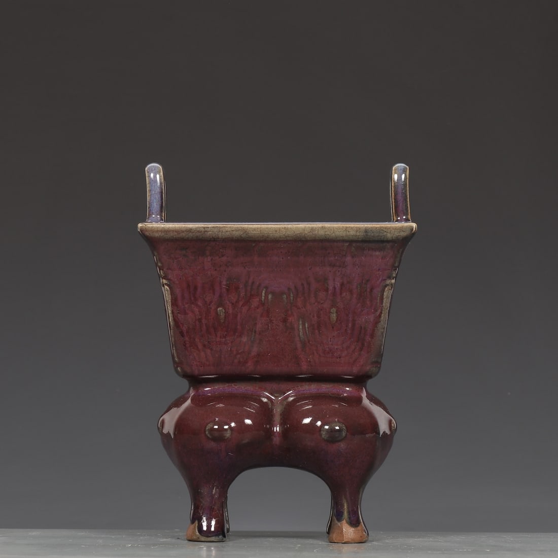 A Exquisite Jun Yao Purple Glazed Censer: A Exquisite Jun Yao Purple Glazed Censer,Song Dynasty, China,Size:20.8cmx15cm ?????,????