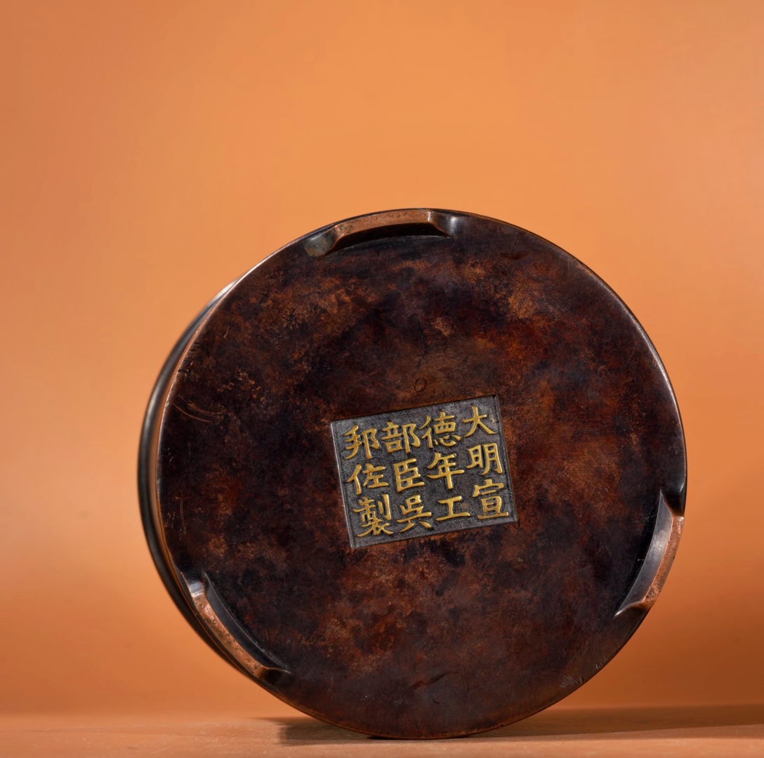 A Exquisite Gilt Bronze Phoenix Pattern Brush Pot - 9