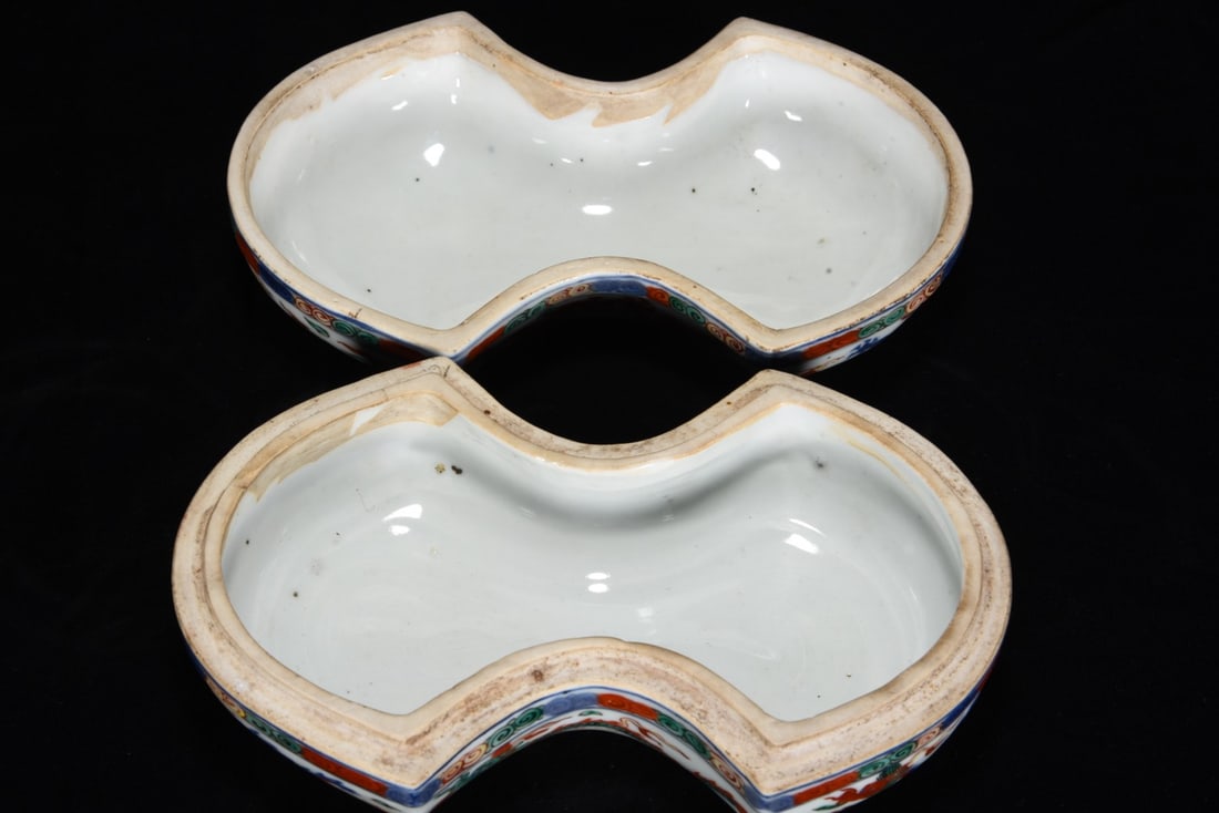 A Rare Wucai Dragon Pattern Ink Box - 4