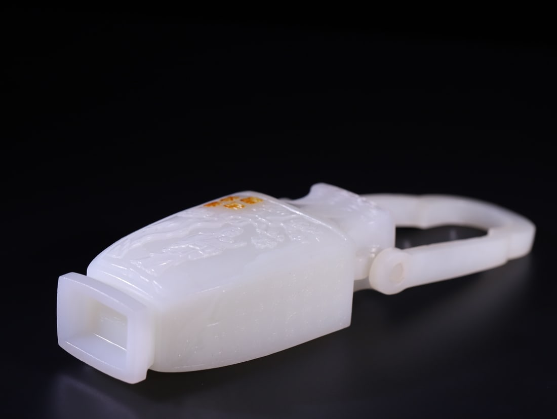 A Exquisite Hotan Jade Figures Pattern Vase - 9