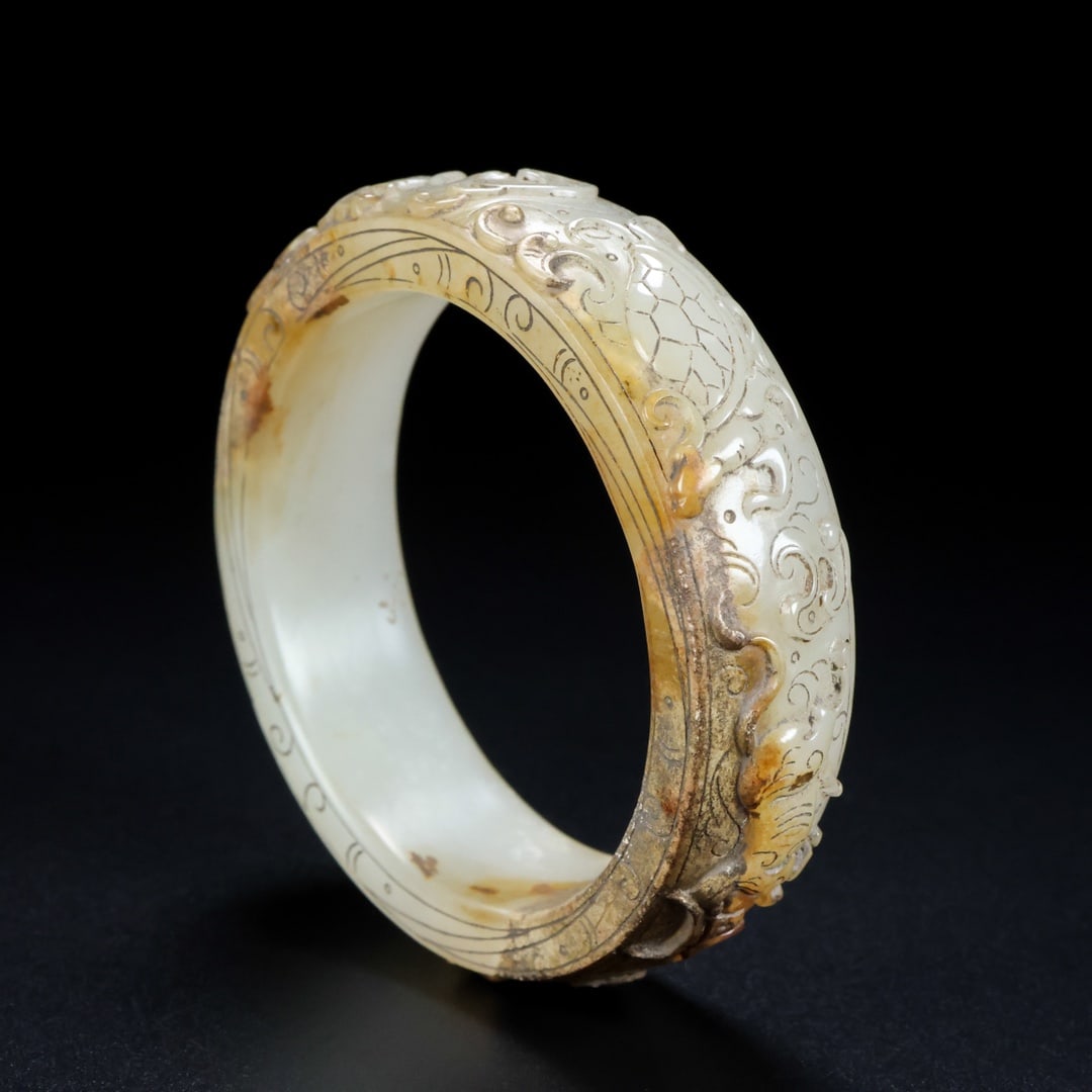 A Rare Hetian Jade Bracelets - 3