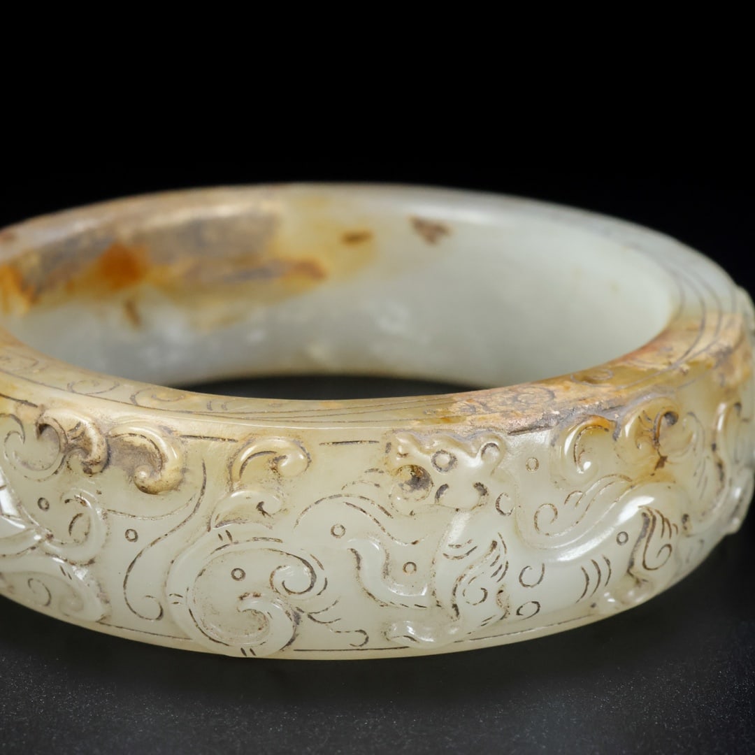 A Rare Hetian Jade Bracelets - 7