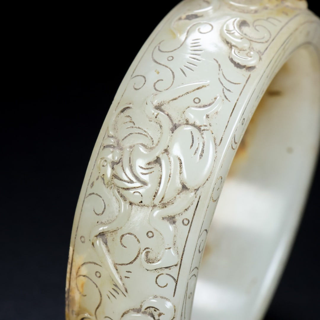 A Rare Hetian Jade Bracelets - 9