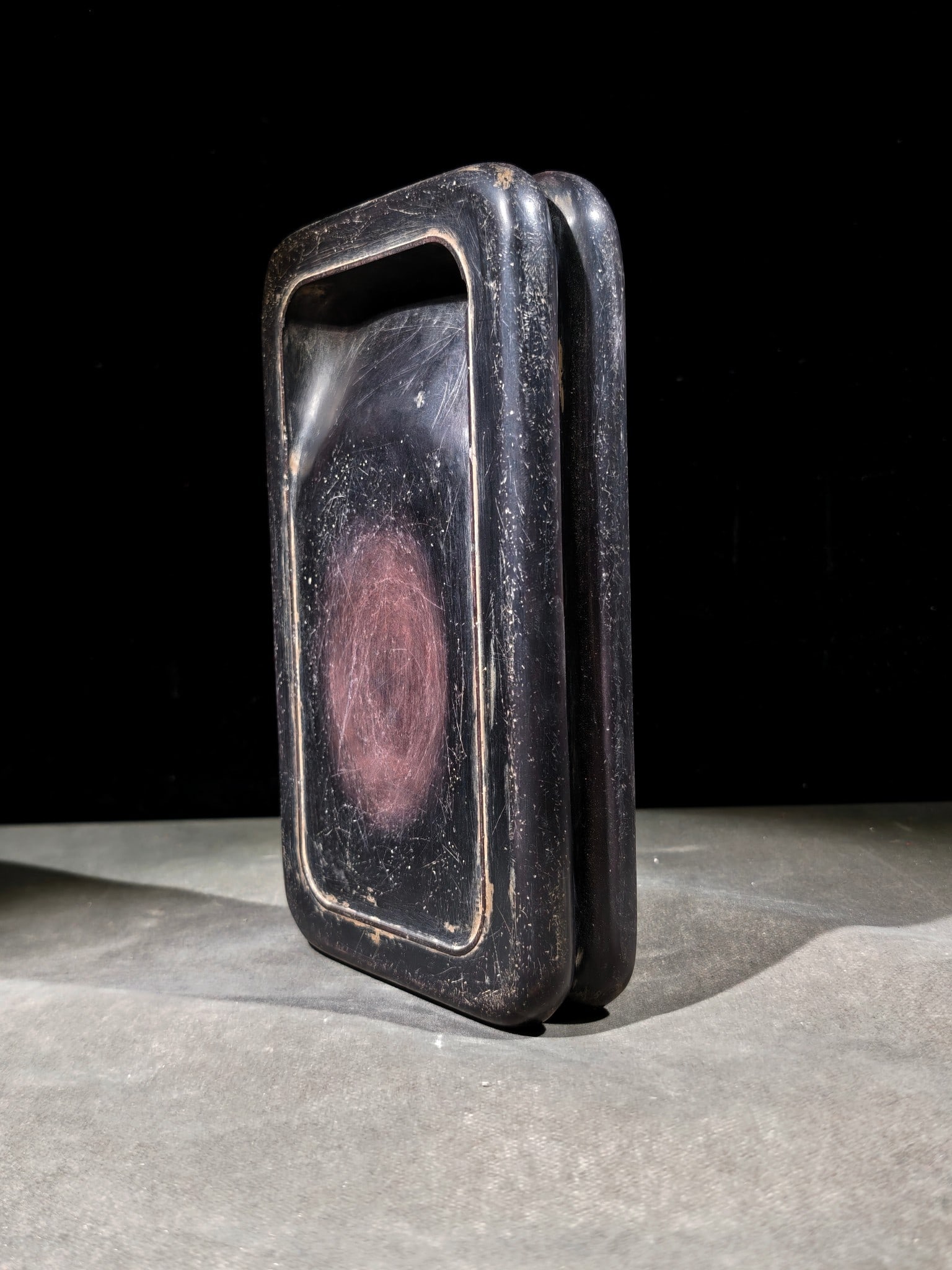 A Exquisite Redwood Inkstone with Poem: A Exquisite Redwood Inkstone with Poem,Qing Dynasty, China,With Mark,Size:24.6cmx14.8cmx4.3cm ?????,???,????,??