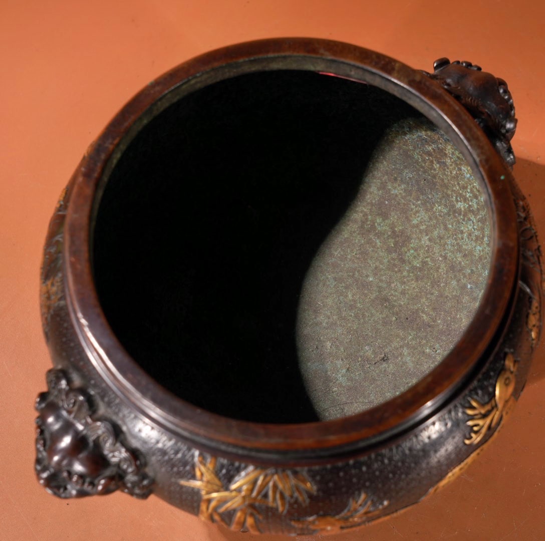 A Exquisite Gilt Bronze Deer Pattern Censer - 7