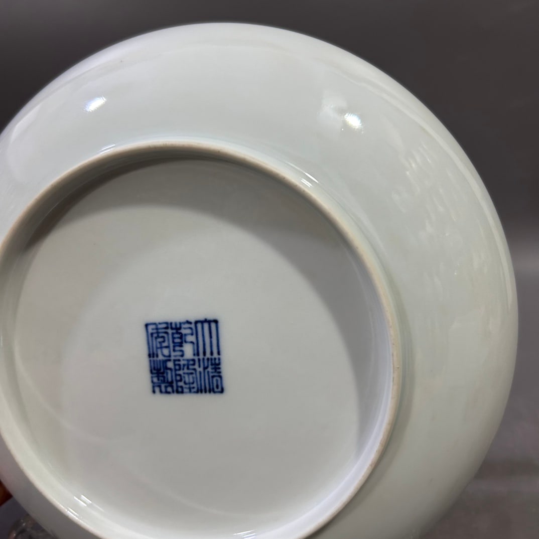 A Exquisite Doucai Phoenix Pattern Plate - 7