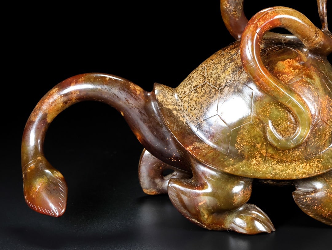 A Rare Hetian Jade Dragon Turtle - 5