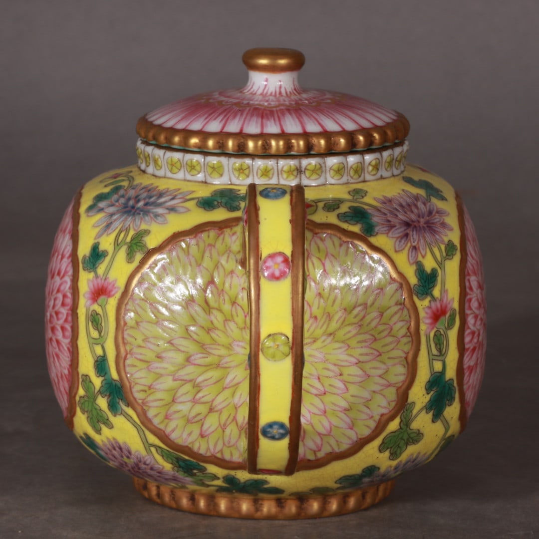 A Exquisite Enamel Painted Gold Flower Pattern Ewer - 3