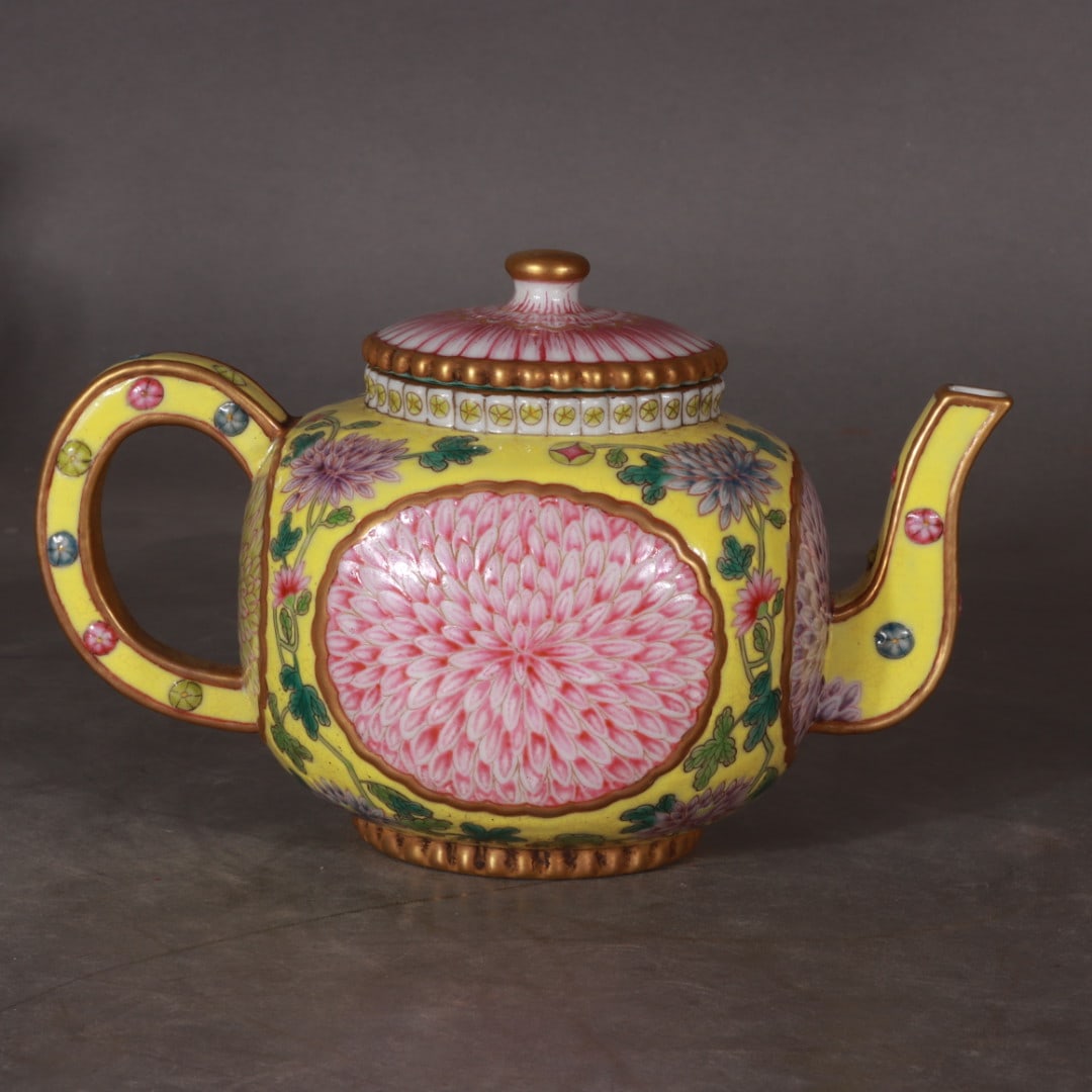 A Exquisite Enamel Painted Gold Flower Pattern Ewer - 4