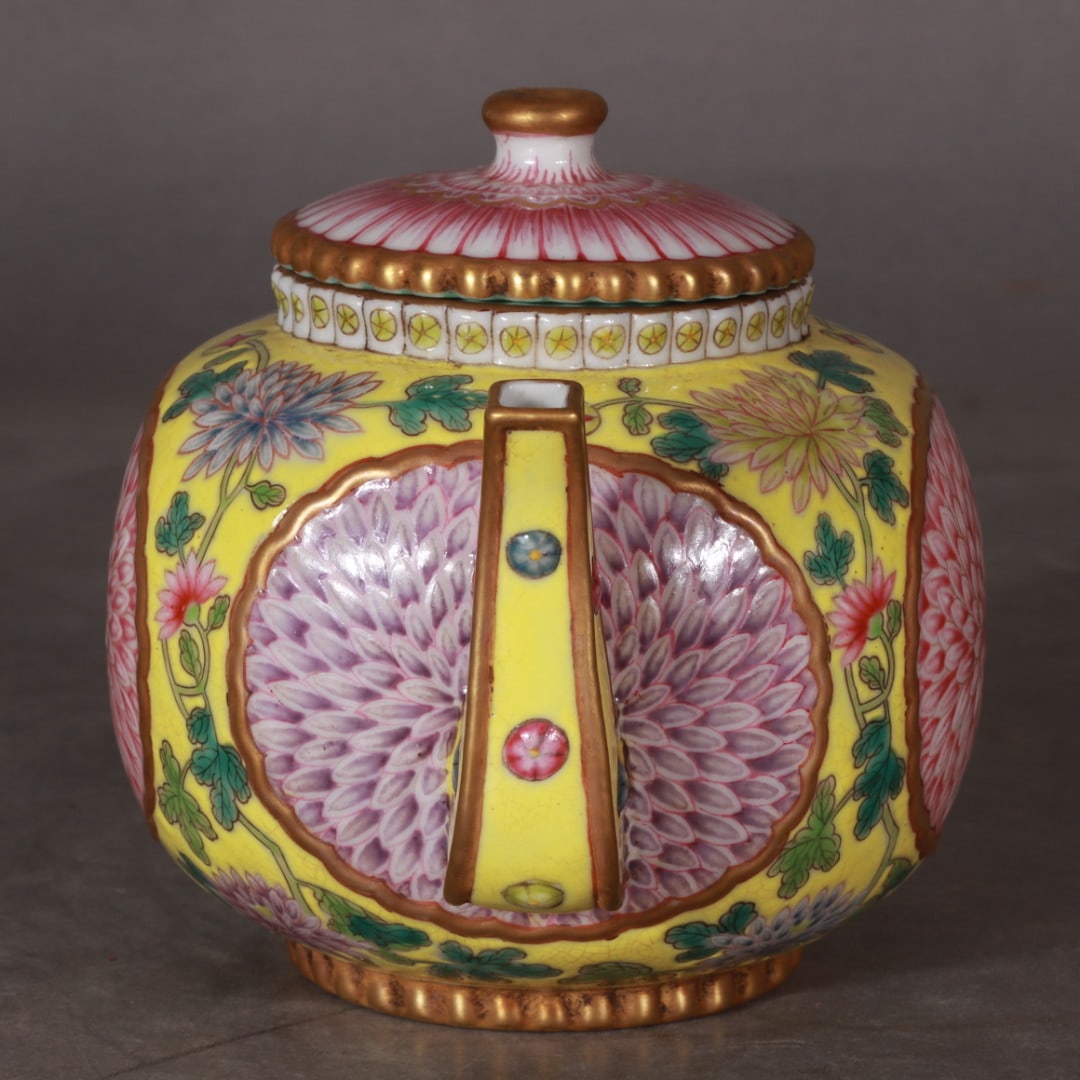 A Exquisite Enamel Painted Gold Flower Pattern Ewer - 6
