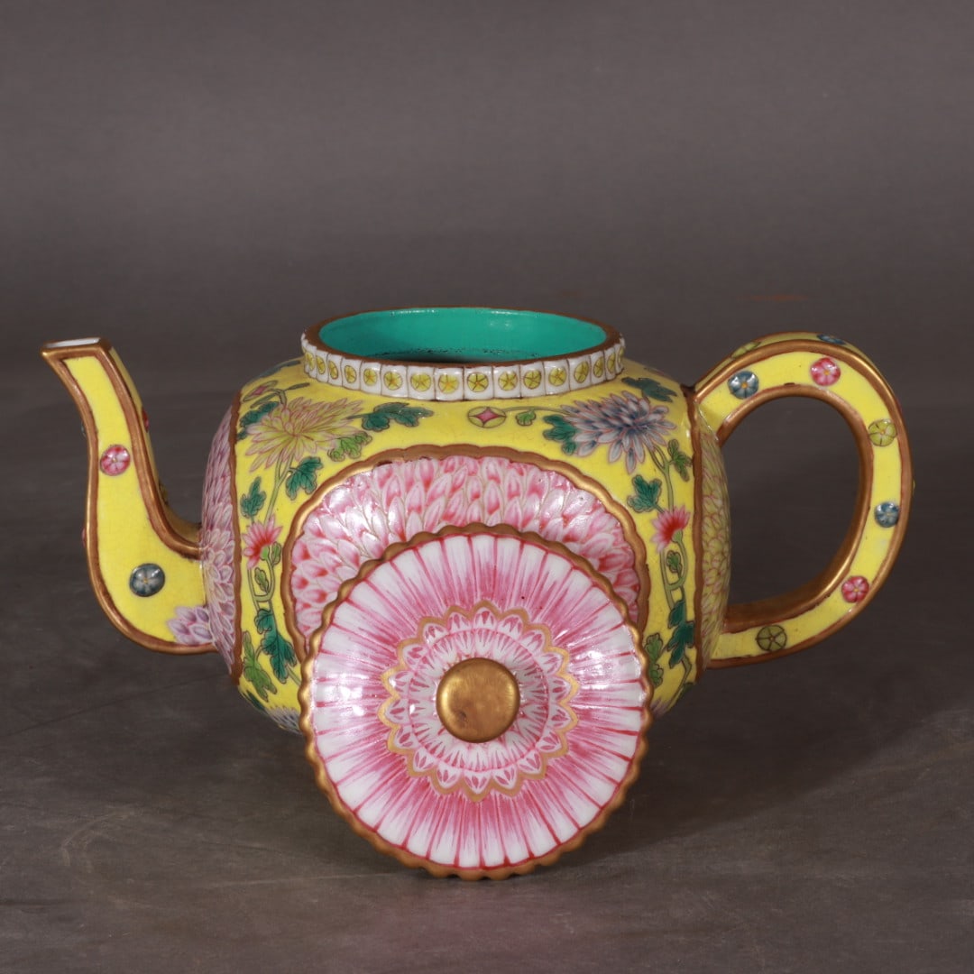 A Exquisite Enamel Painted Gold Flower Pattern Ewer - 7