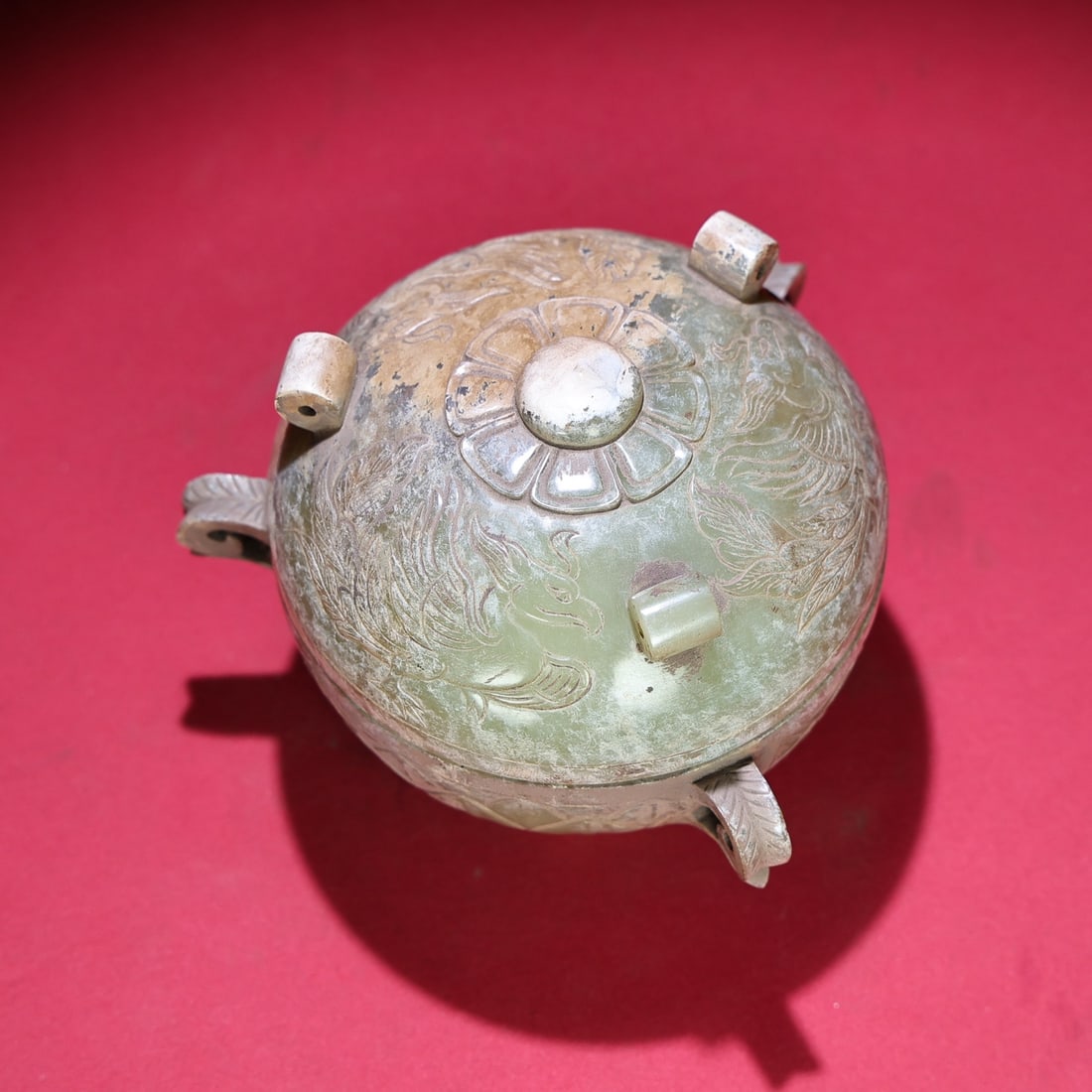 A Exquisite Hetian Jade Tiger Pattern Jar - 5