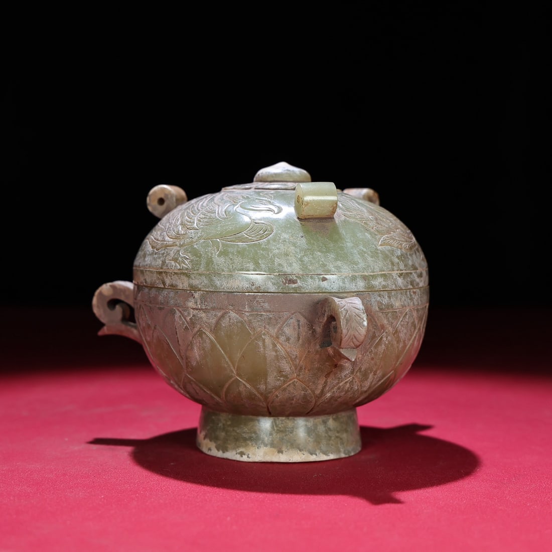A Exquisite Hetian Jade Tiger Pattern Jar - 8