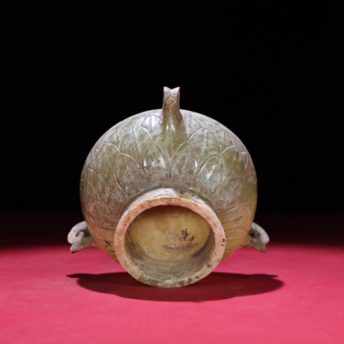 A Exquisite Hetian Jade Tiger Pattern Jar - 9