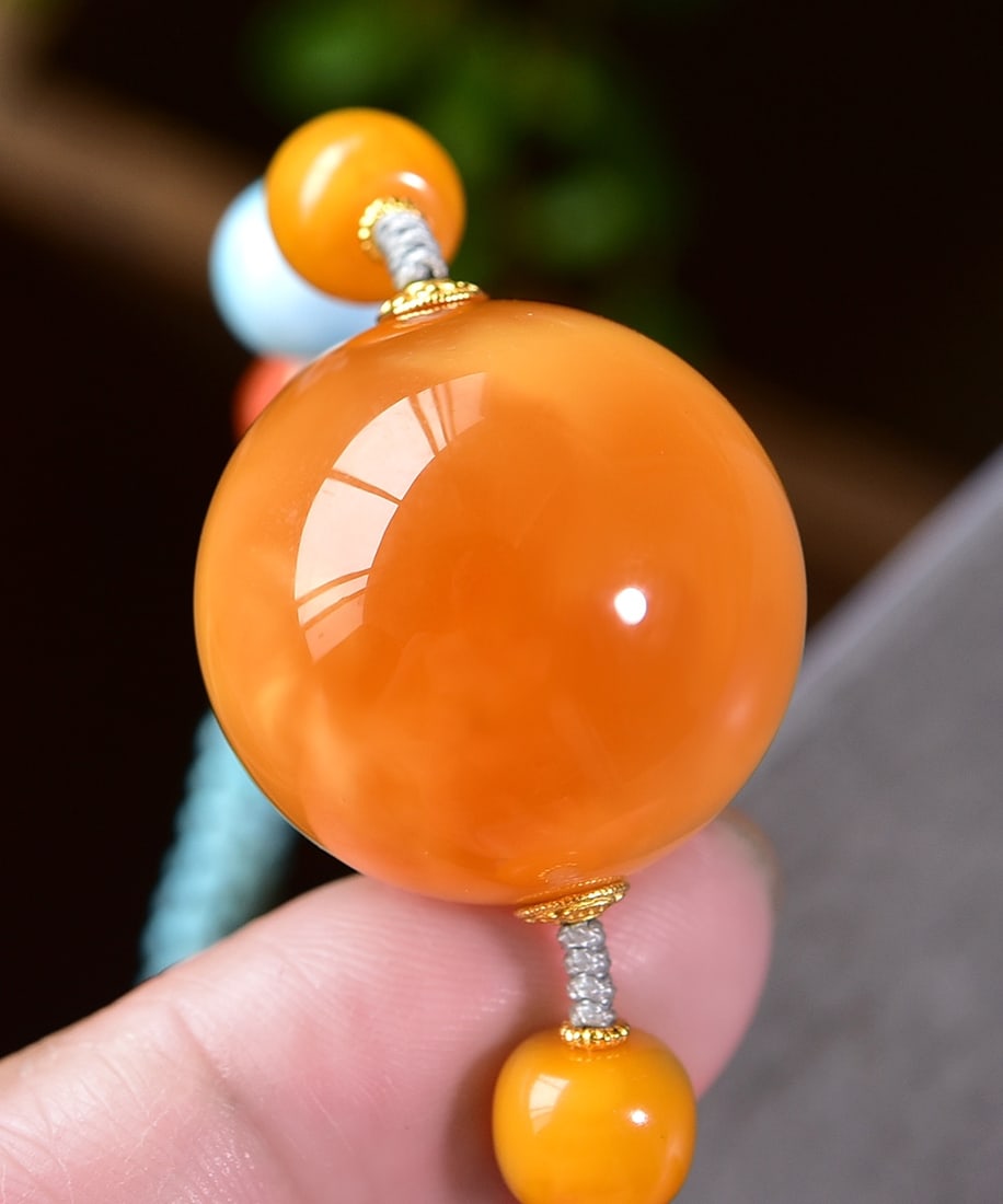 A Exquisite Amber Multiple Treasures Necklace - 5