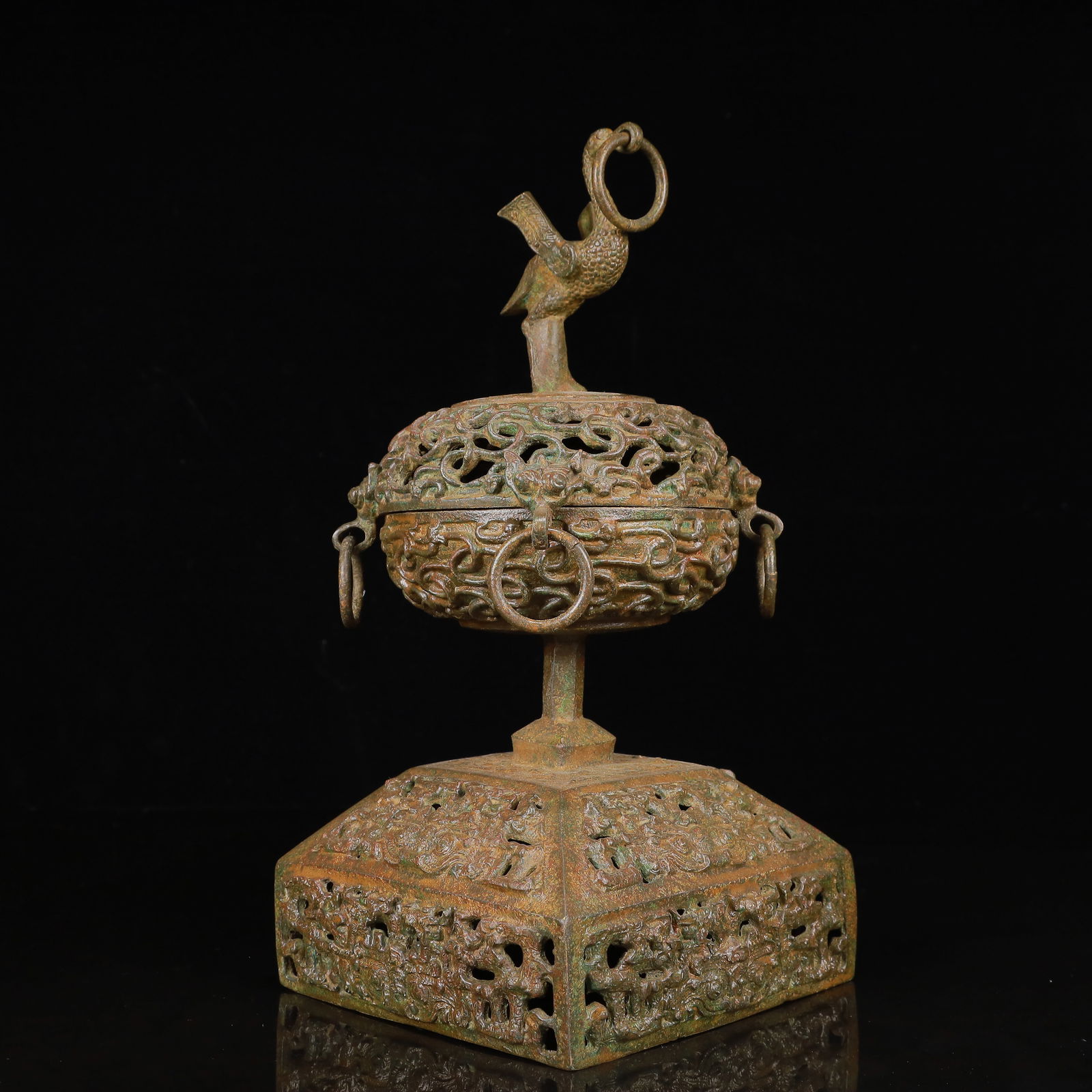 An Archaic Bronze Phoenix Pattern Censer - 4