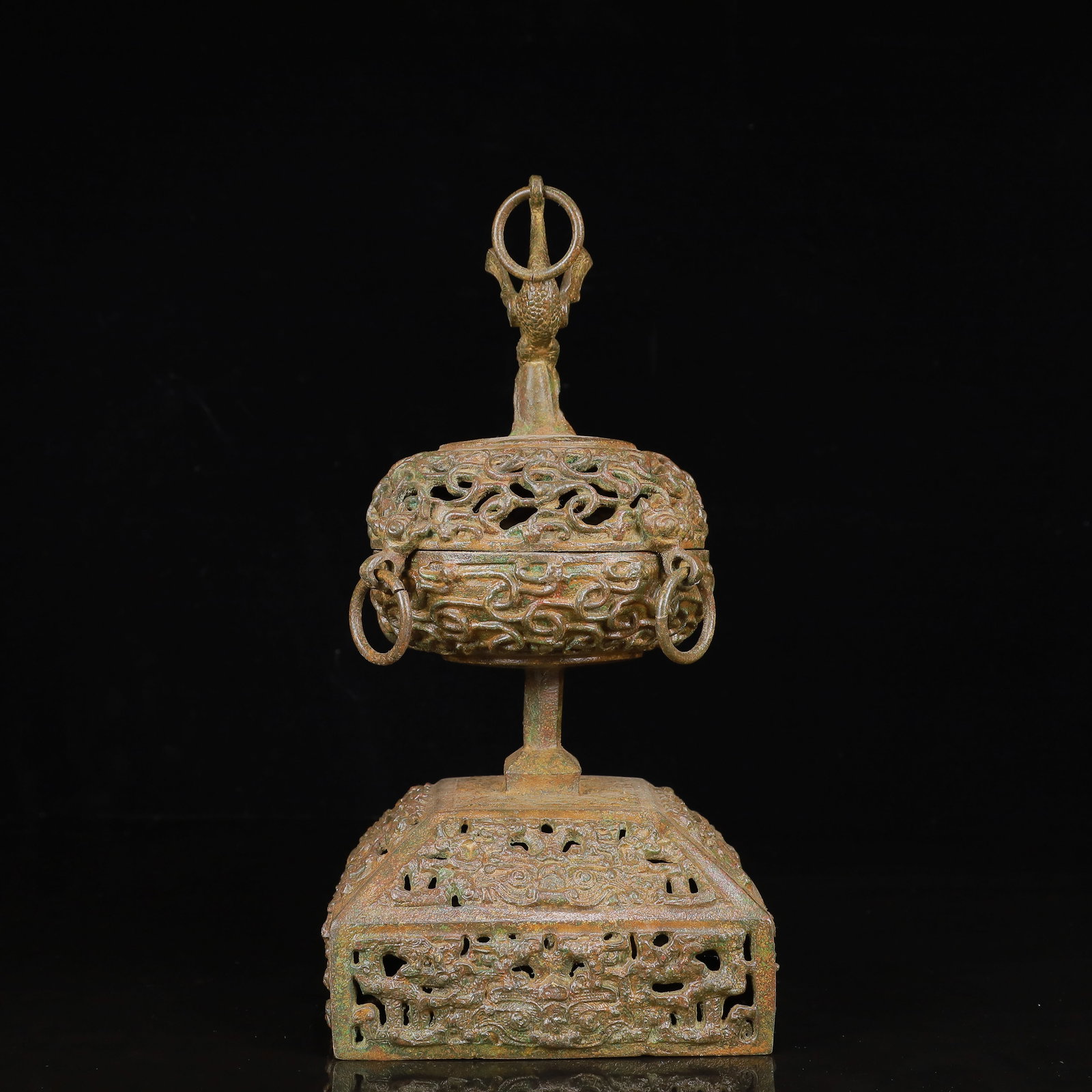 An Archaic Bronze Phoenix Pattern Censer - 5