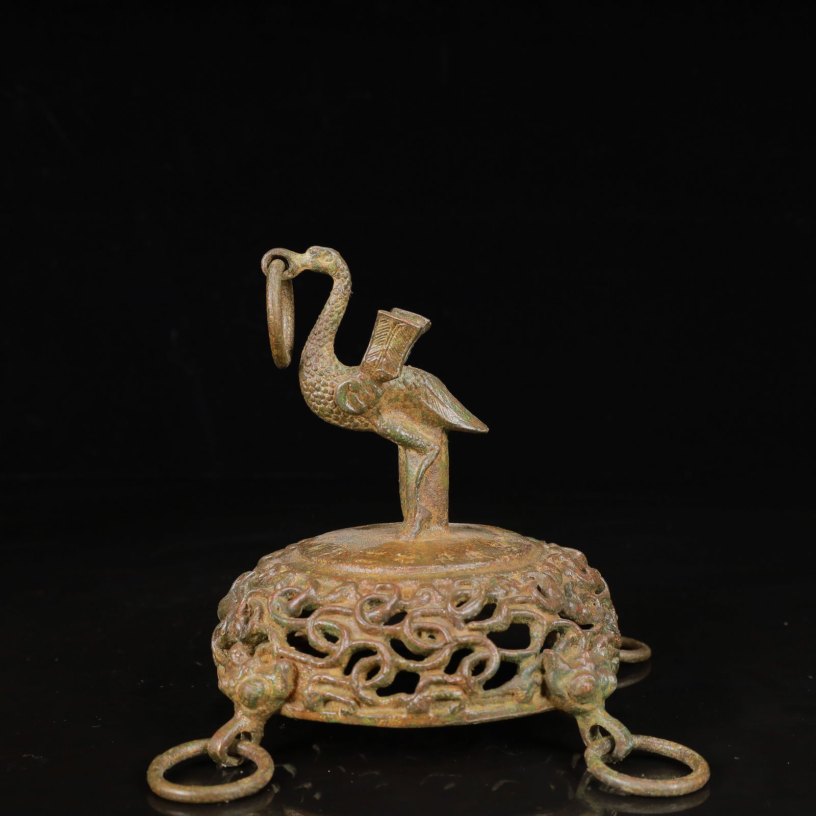 An Archaic Bronze Phoenix Pattern Censer - 7