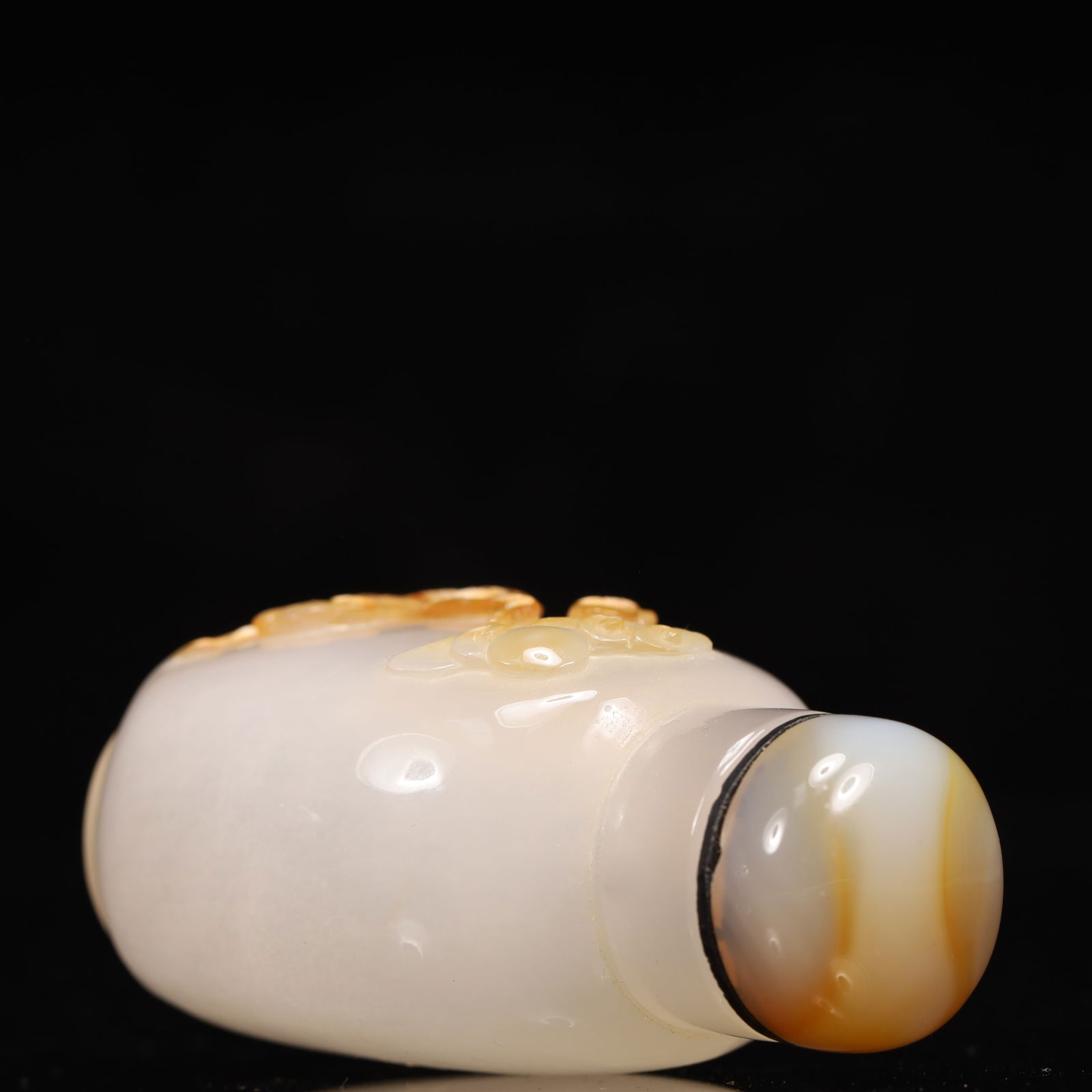 An Exquisite Agate Crane Pattern Snuff Bottle - 7