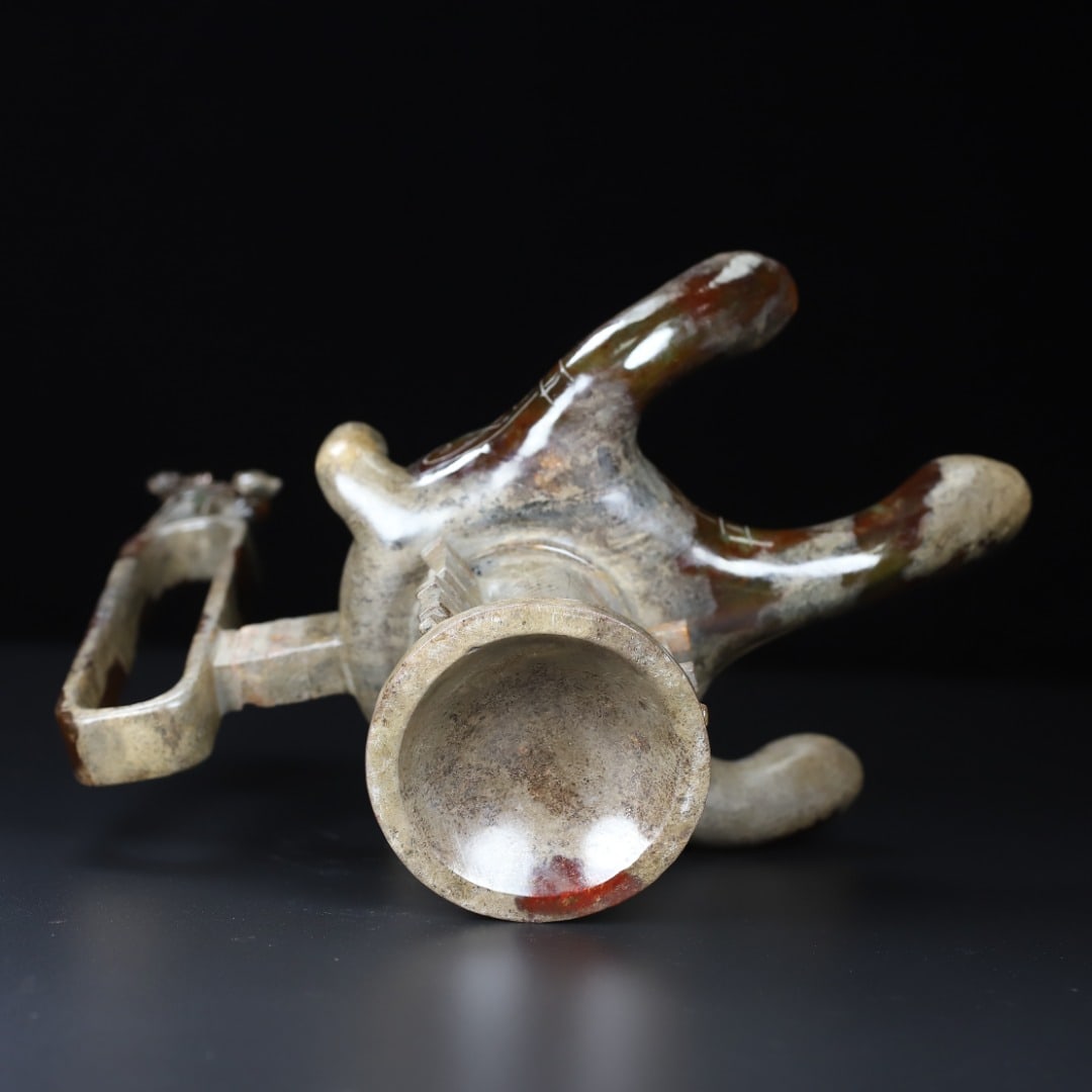 An Exquisite Archaic Jade Phoenix Pattern Censer - 10