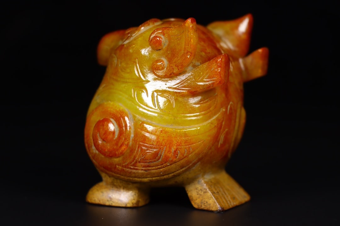 An Exquisite Yellow Jade Eagle Ornament - 6
