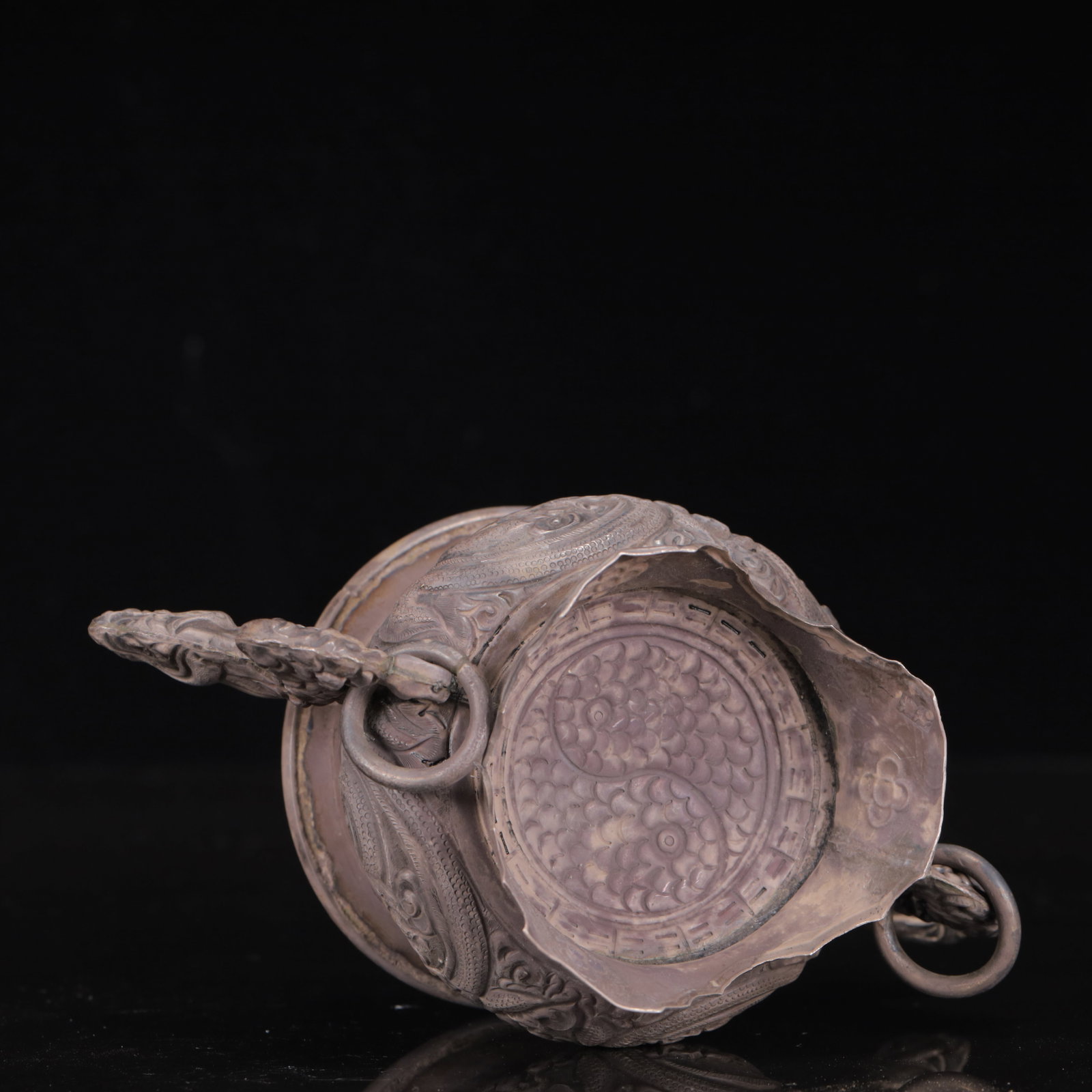 An Exquisite Silver Dragon Pattern Censer - 11